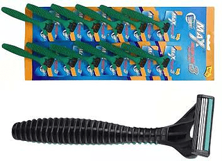 AFEITADORA MAX 3 MANGO GOMA VERDE